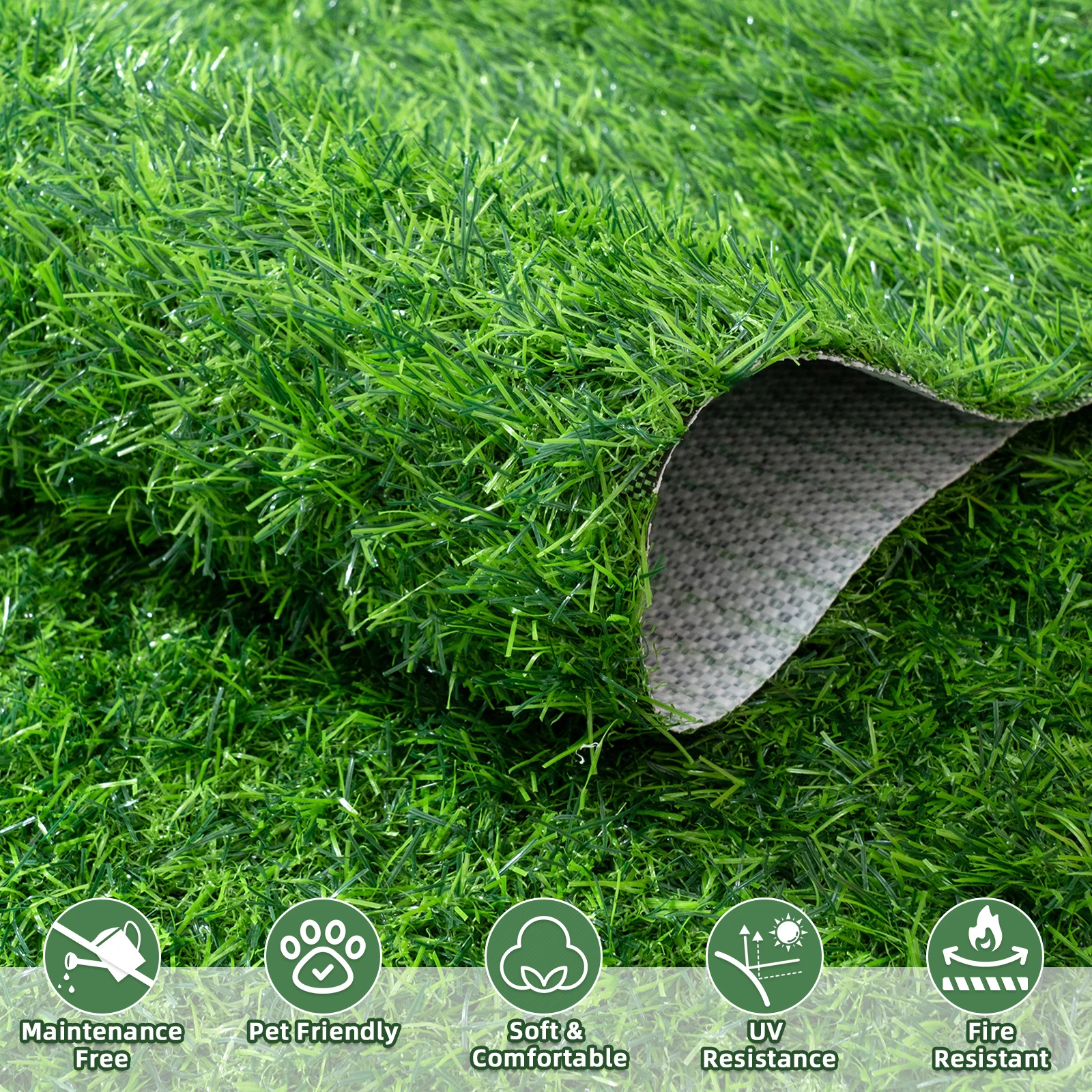 50X200CM Green Artificial Lawn Simulation Moss Grassland Turf Fake Grass Mat Carpet Indoor Outdoor DIY Micro Landscape Decor