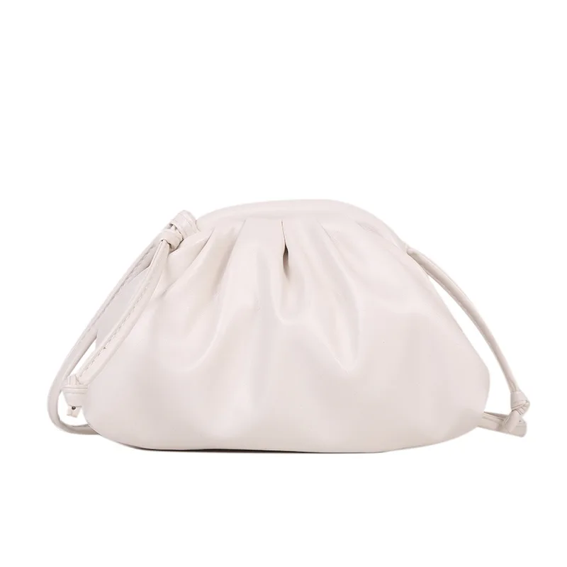 White Pouch mini leather clutch bag