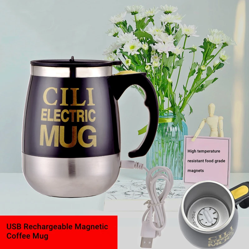 

USB Rechargeable Automatic Self Stirring Magnetic Mug Electric Smart Mixer Coffee Milk Mixing Cup Water Bottle Mugs Coffee Cups