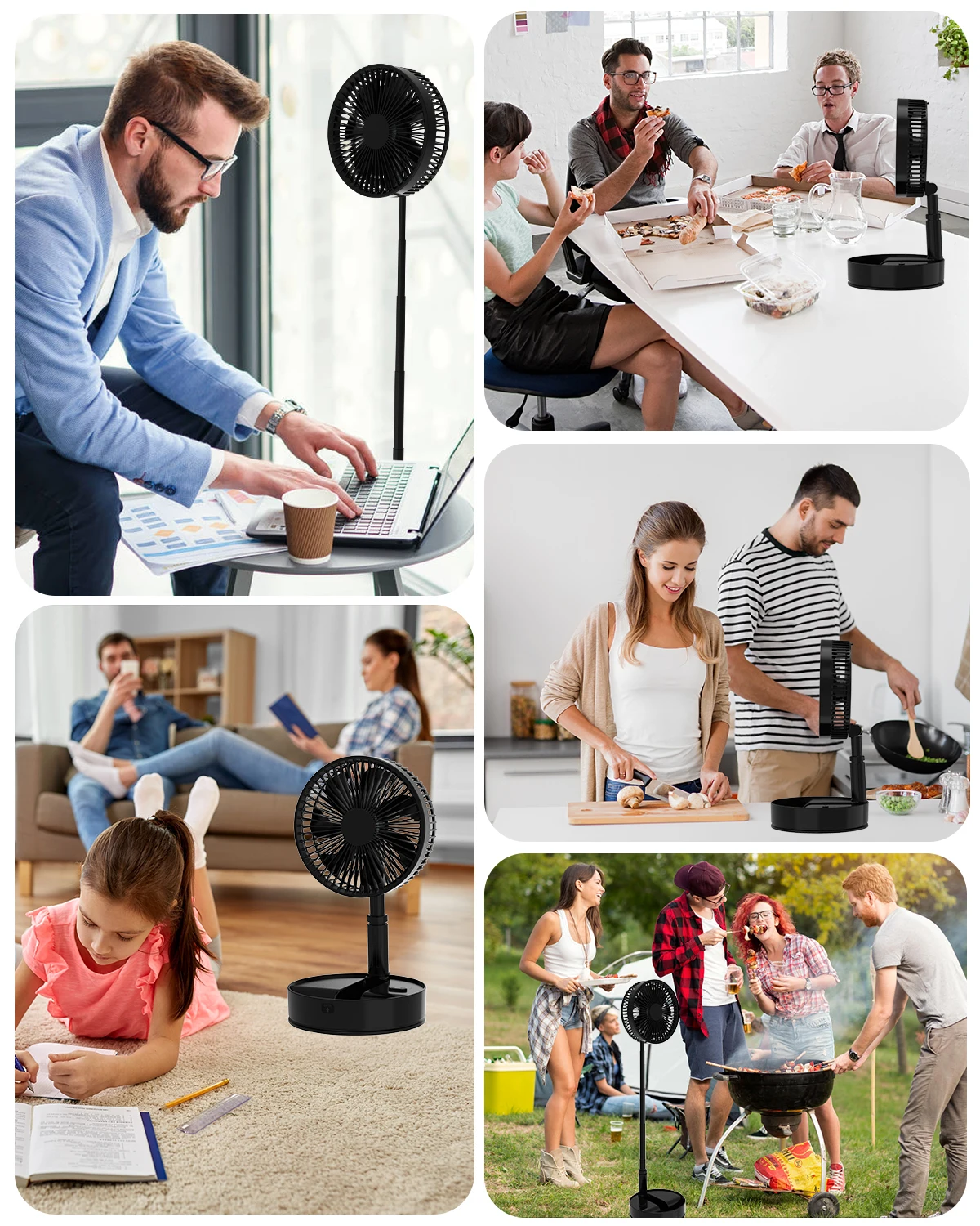 Portable Oscillating Fan with Remote Control
