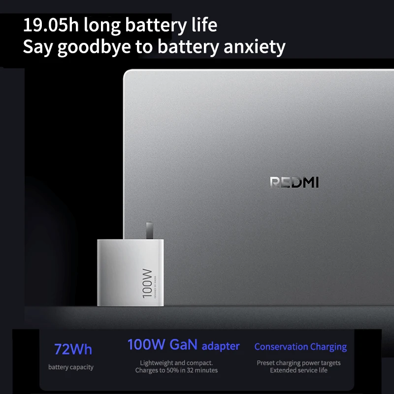 Xiaomi Laptop REDMI Book 16 2025 2.5K 120Hz Screen Dolby VISION ATMOS Xiaomi Hyper OS Connect New Intel Core 5-220H Notebook PC 3