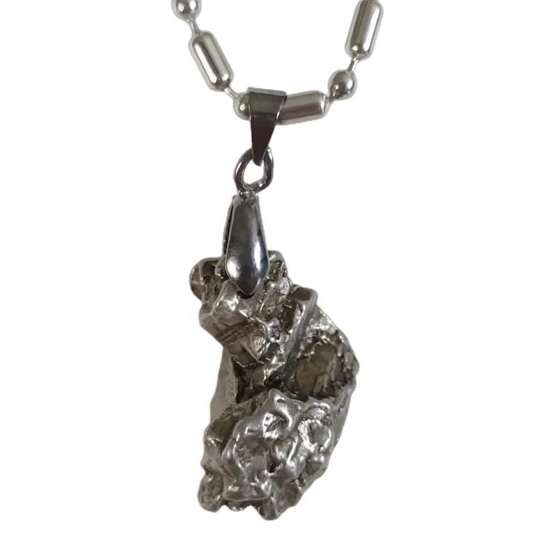 

Argentina Iron Meteorite Pendant Iron Meteorite Rough Stone Necklace Natural Iron Meteorite Specimen Jewelry