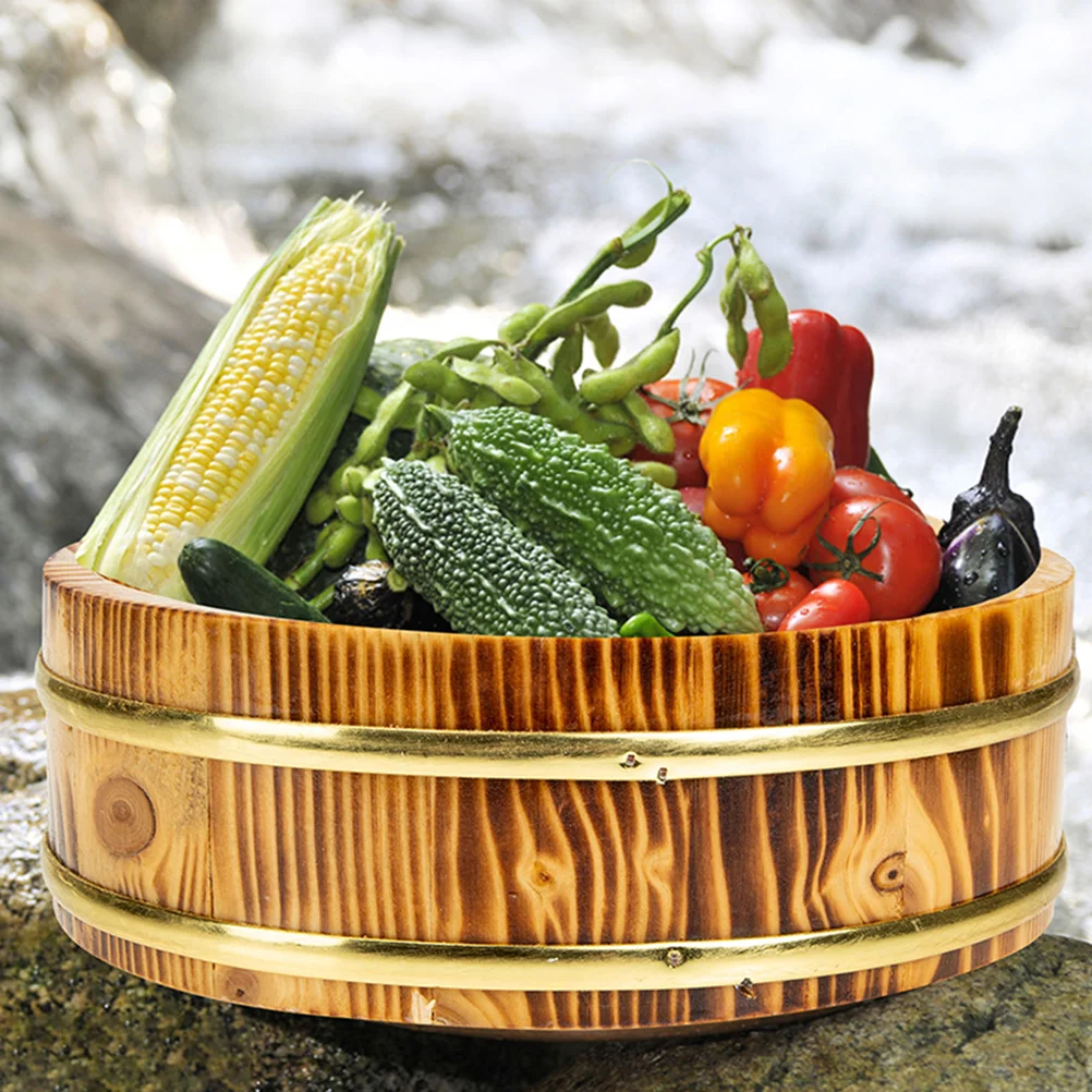 

Japanese Sushi Bucket Rice Storage Bucket Sushi Serving Bucket for Restaurant