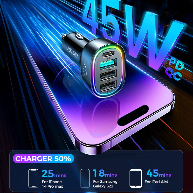 Joyroom 45W in Car Charger Super Fast Car Charger
