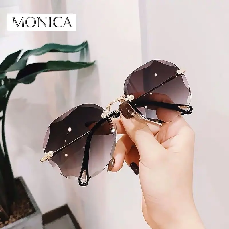 Polygon Sunglasses For Women Retro Vintage Gradient Style Black_voghion.com