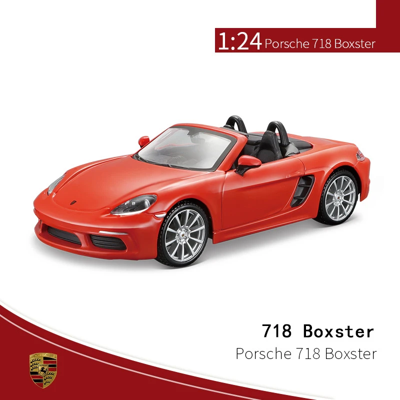 

1:24 Maisto Porsche 718 Alloy Model Car Decoration Boy Model Toy Gift Living Room Decor Car Model Wholesale Holiday Gift