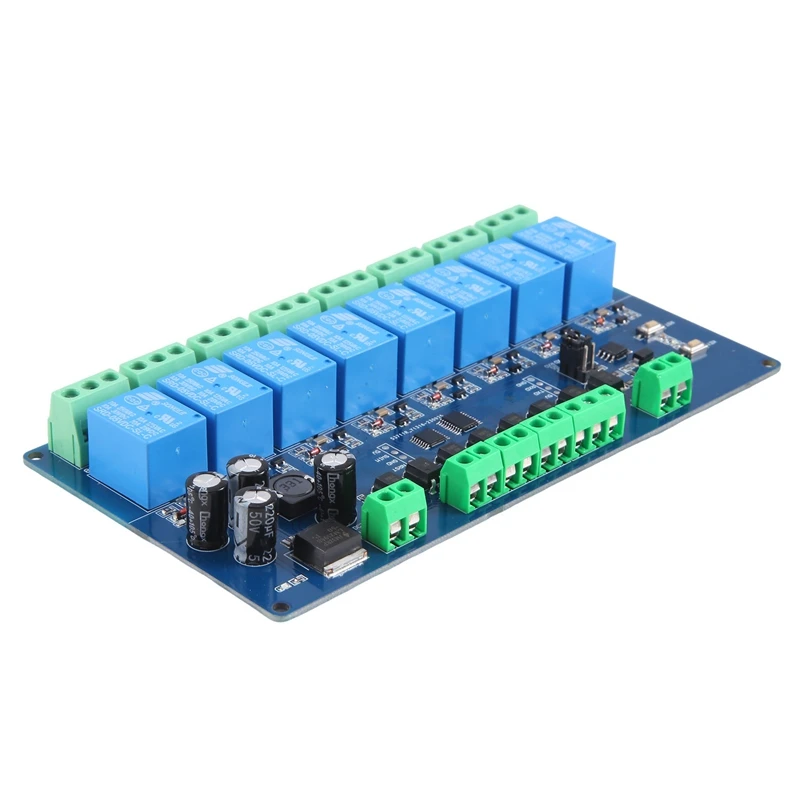 

Modbus-Rtu 8 Channel Relay Module Modbus RTU 8 Switch Input RS485 Communication TTL Durable Easy Install