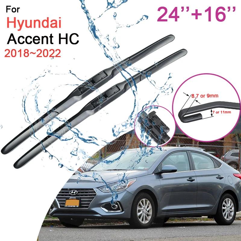 CarWindshieldWiperBladesFitForHyundaiAccentHC20182022Front