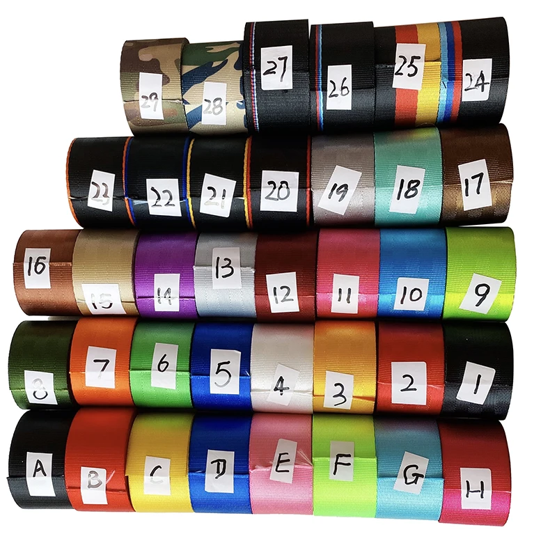 38 Colors 3.6M/Roll Car Modified Seat Belt Webbing Car High-Strength Polyester Seat Safety Belts Accessories