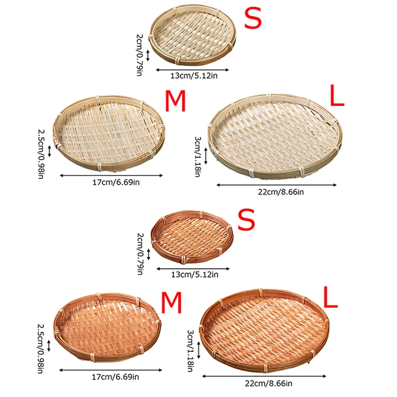 Bamboo Woven Dustpan Storage Basket Bamboo Product Basket Storage Basket Wash Vegetables Drain Water To Rice Basket Fruit Basket 6