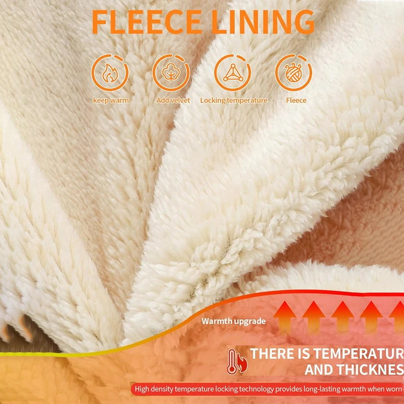 Men's Crewneck Heavyweight Tshirts Winter Warm Sherpa Lined Pullover Outdoor Casual Sweatshirts Basic Coats Men Thick Shirts