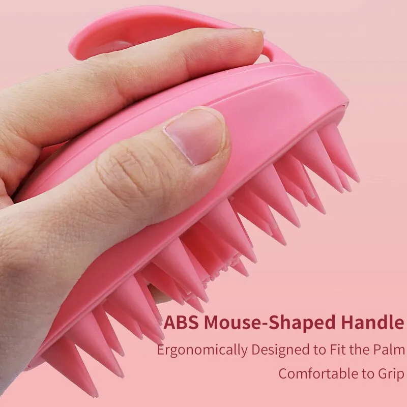 Hair Brush Massage Silicone Soft Hair Brush Massage Comb Cleaning Scalp Household Shower Comb