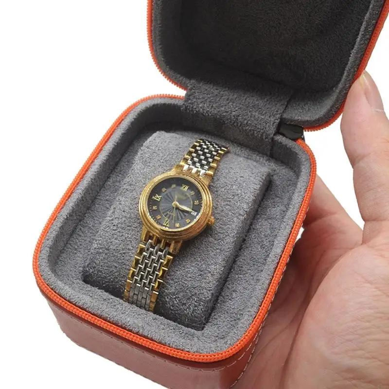 Luxury Travel Watch for Case Waterproof Wristwatch Roll Organizer PU Leather for Wristwatch Jewelry Display Commercial G