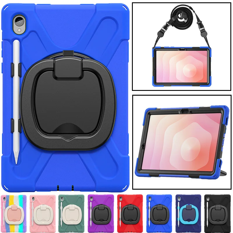 Heavy Duty Rugged Tablet Case with Hand Ring Stand Strap