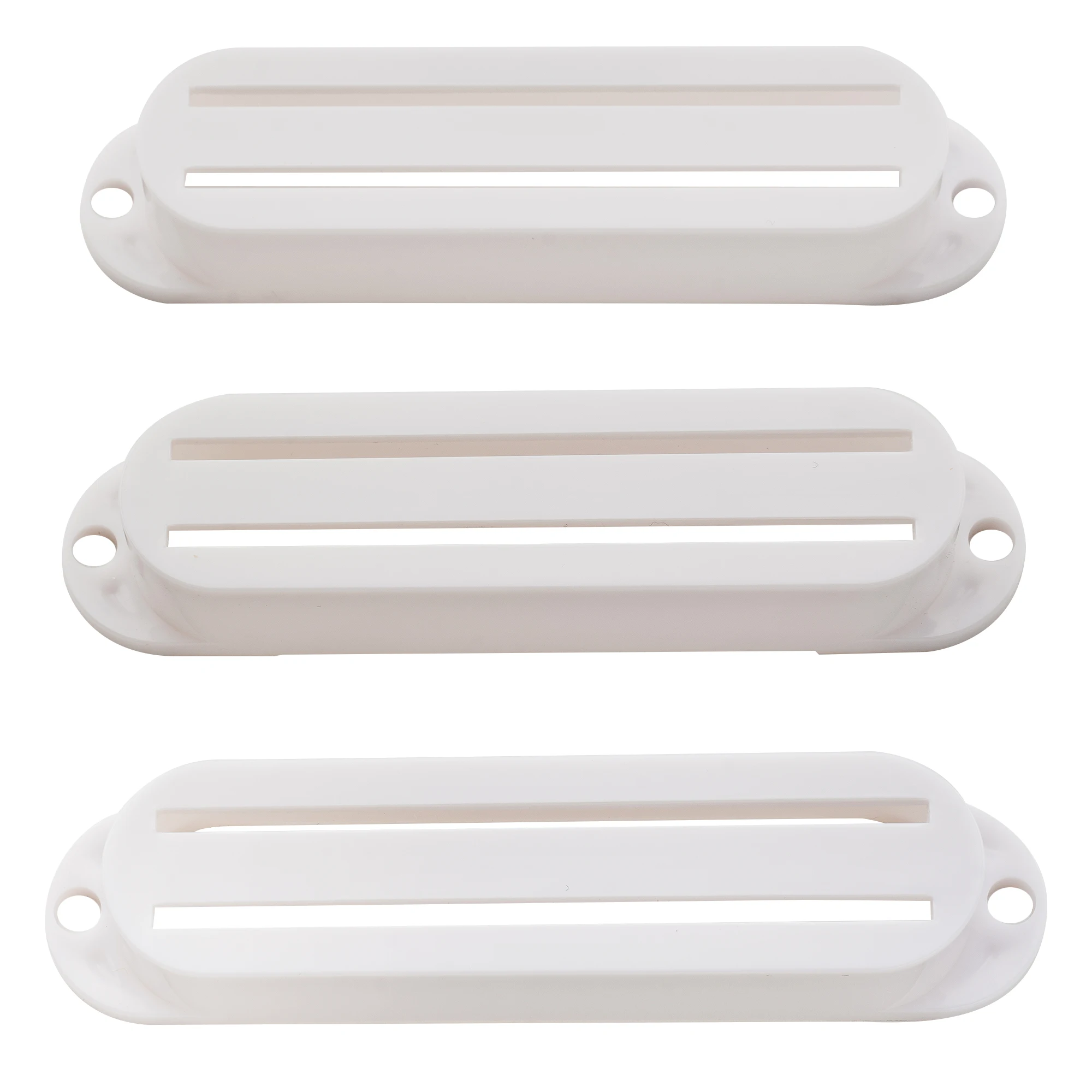 Musiclily Basic Kunststoff-Schienenblatt für Gitarre, Single-Coil-Format, Humbucker-Tonabnehmer-Abdeckungen, Set für ST-Stil (3er-Set) – Detail 10