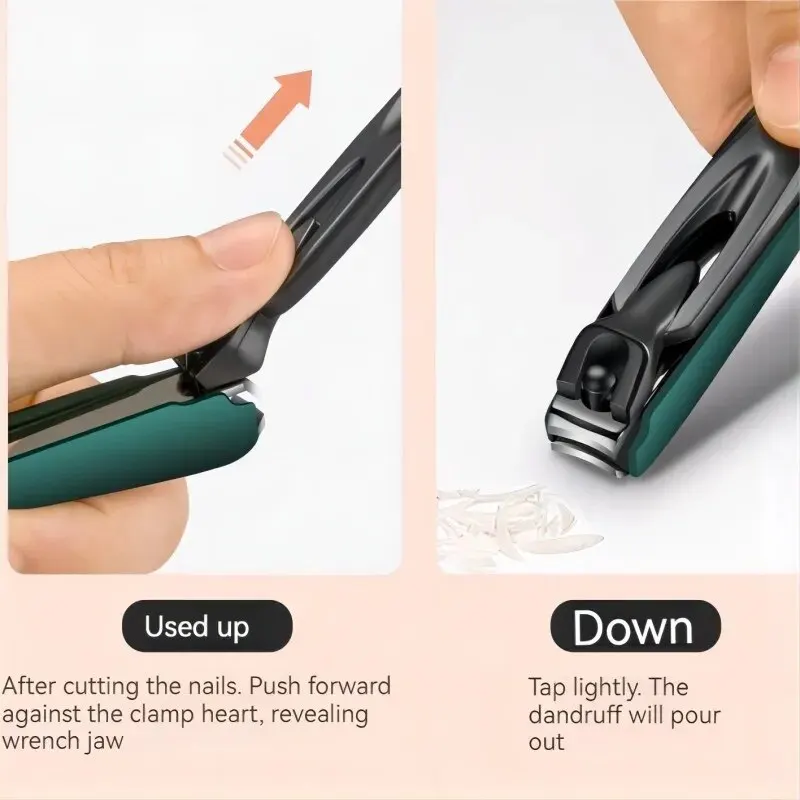 Stainless Steel Nail Clippers Splash Proof Nail Clippers Clipper Cuticle Trimmer Large Beveled Clipper Set nail clipper set