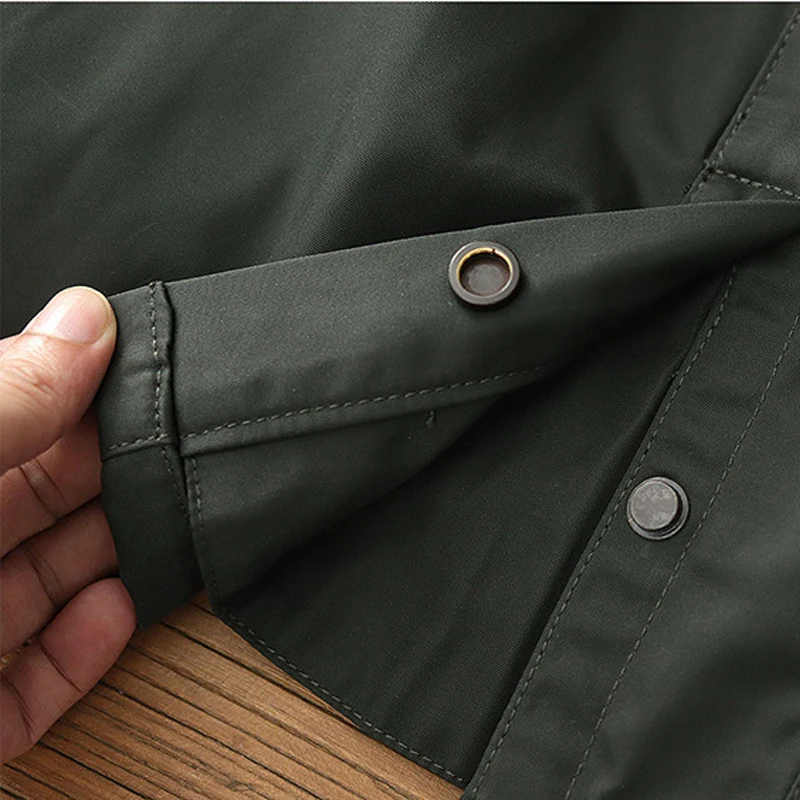 Workwear Oil Wax Jacket Men's Anti Piercing Anti Cutting Retro Corduroy Lapel Fbi Police Invisible Flexible Safety Clothing
