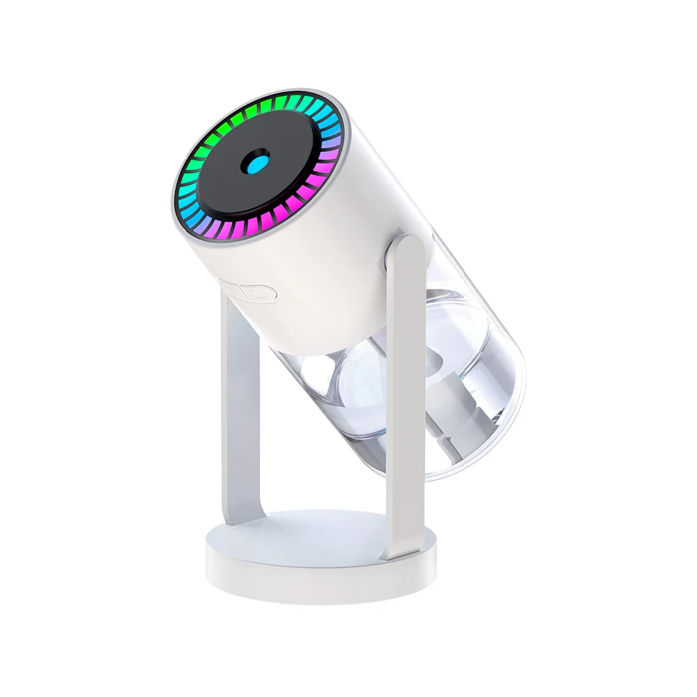 각도조절 미니가습기 600ml 무소음 세척편한 책상 사무실 탁상용 소형 아기방 차량용 여행용 휴대용 USB 충전식 무드등