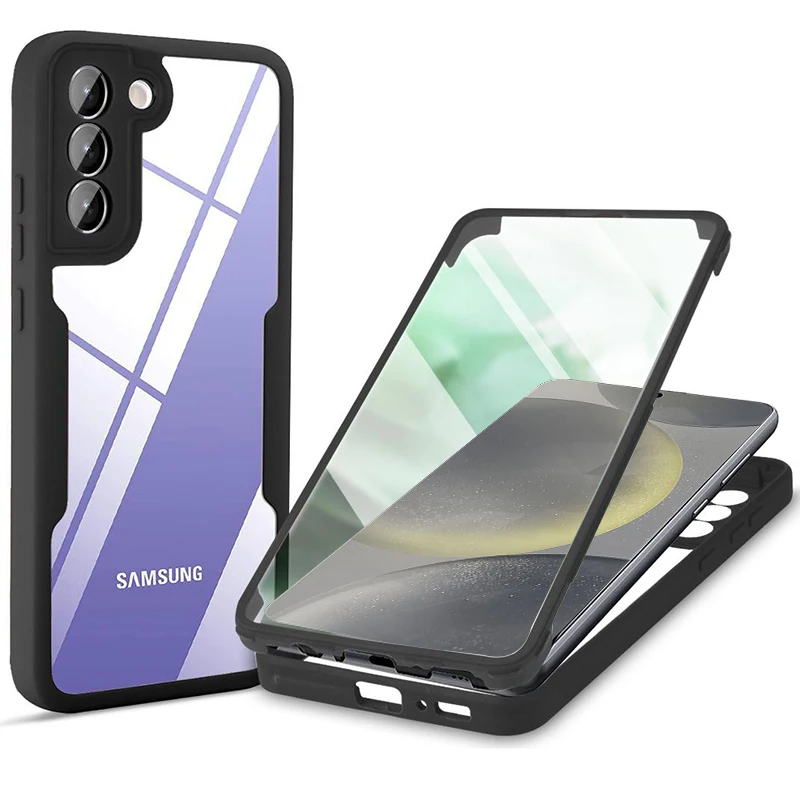 360 Full Body Transparent Case with Built-In Screen Protector