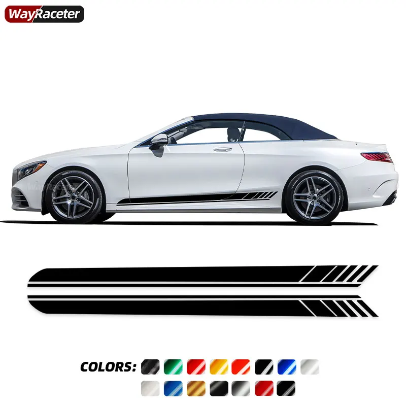 Наклейки на боковые полосы двери для Mercedes Benz W222 A217 C217 S500 S Class S63 S65 Coupe S550 2 шт. |