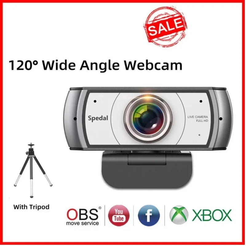 C920 Pro 120 ° 광각 웹캠, 풀 HD 1080P, 삼각대 포함, 공식 소프트웨어, USB 웹 카메라 소프트웨어 제어, Mac PC용, 신제품