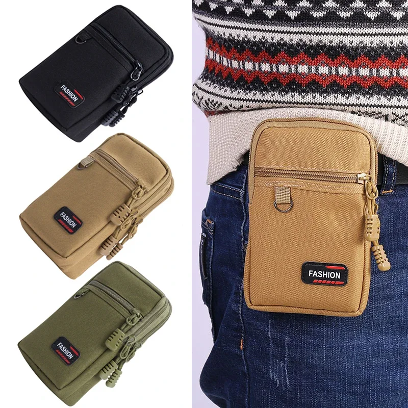 EDC Molle Bag Purse Single/double Layer Outdoor Tactical Waist Fanny Pack Men Phone Pouch Camping Hunting Tactical Waist Bag