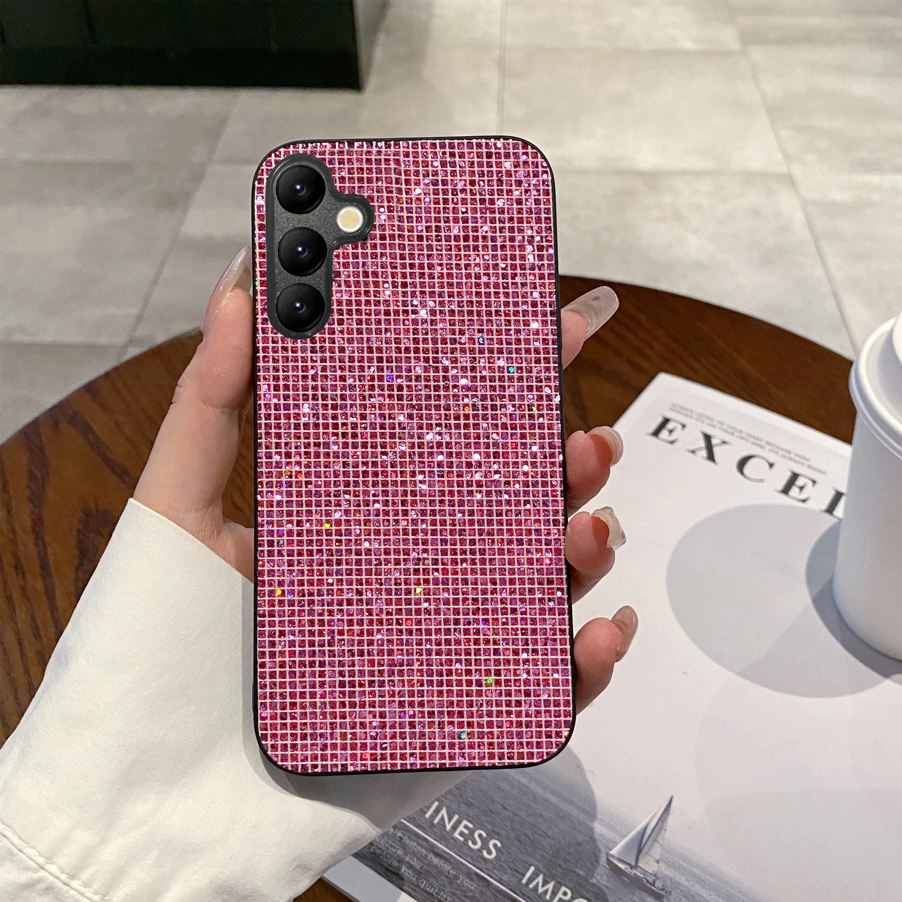 Luxury Shiny Colorful Grid Pattern Fashion Phone Case - TPU Shell
