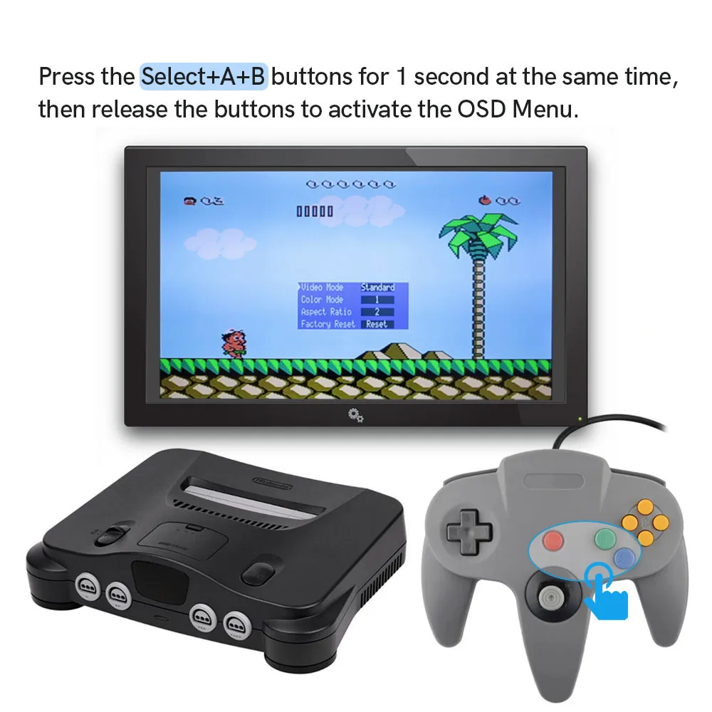 Hispeedo Hdmi-互換性のあるn64モードキットn64ゲームコンソール用n64 
