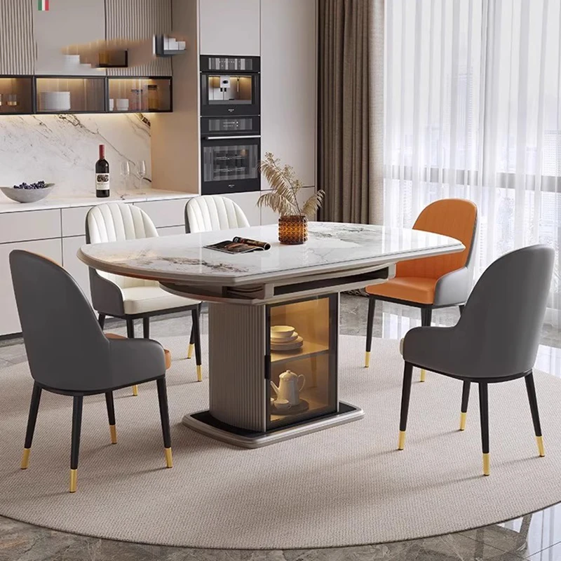 

Desk Mobile Dining Tables Marble Desk Coffee Luxury White Wall Restaurant Dining Tables Kitchen Mesa Comedor Room Furniture