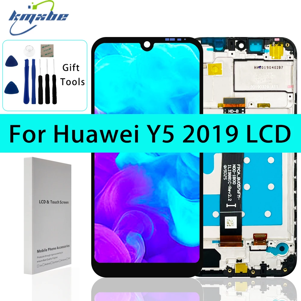 DISPLAY LCD PER HUAWEI Y5 2019 AMN-LX1 LX2 LX3 LX9 Touch Screen Schermo Vetro Nero
