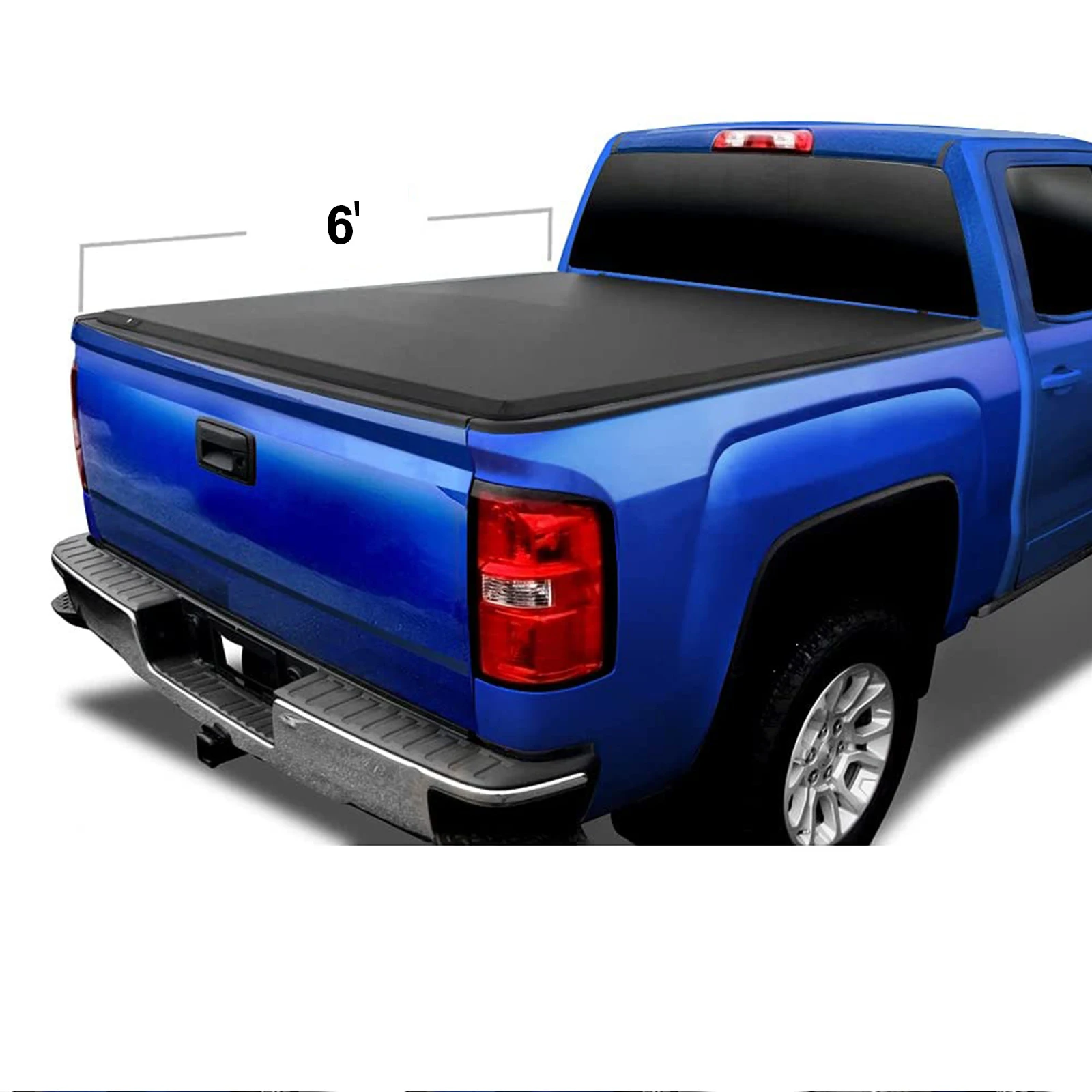 

New Soft Three-Fold Universal Truck Bed Cover Multifunctional Tailboard 6FT For Tacoma