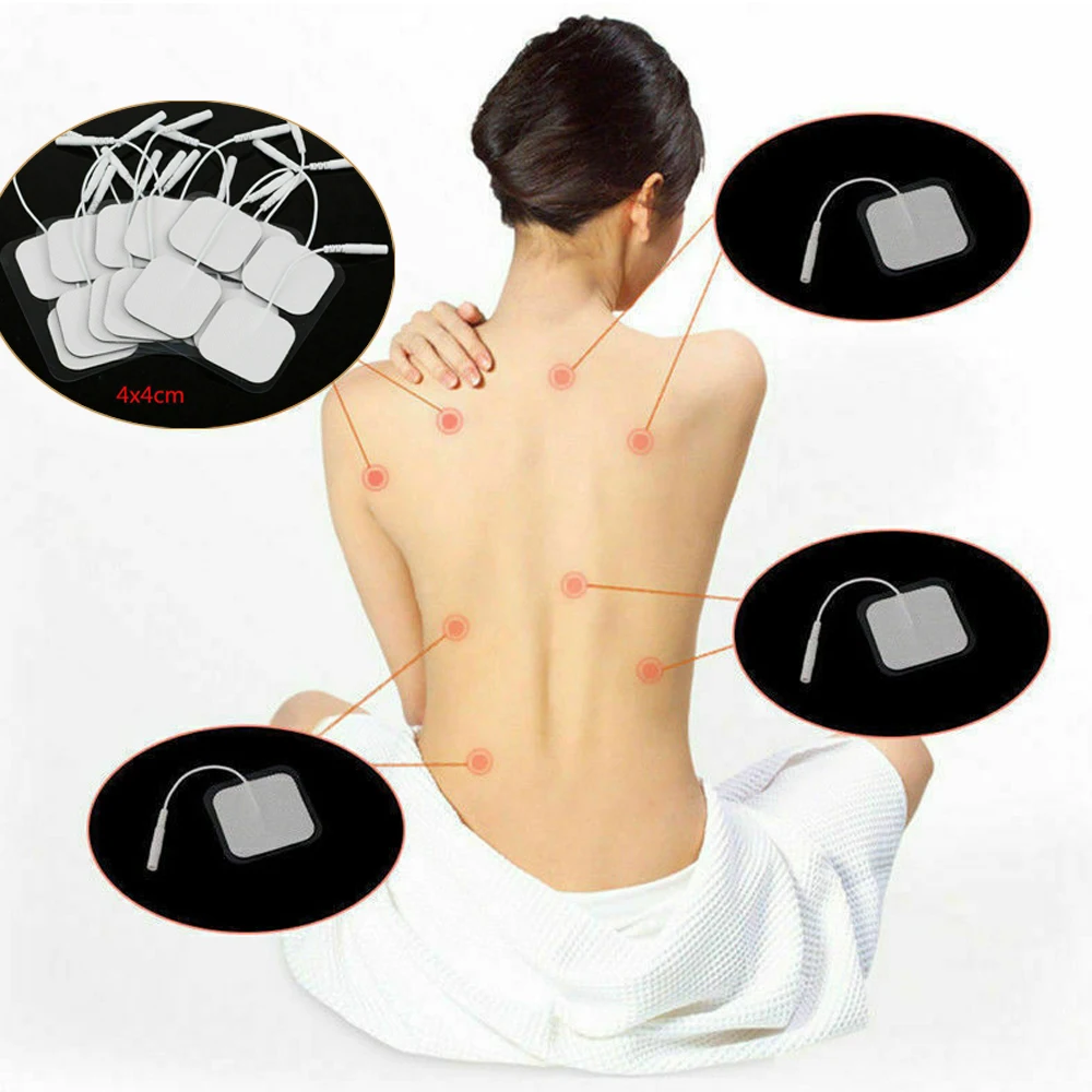 4x4cm Electrode Pads Gel For Tens Acupuncture Physiotherapy Massager Patches Slimming Pulse EMS Muscle Stimulator Sticker