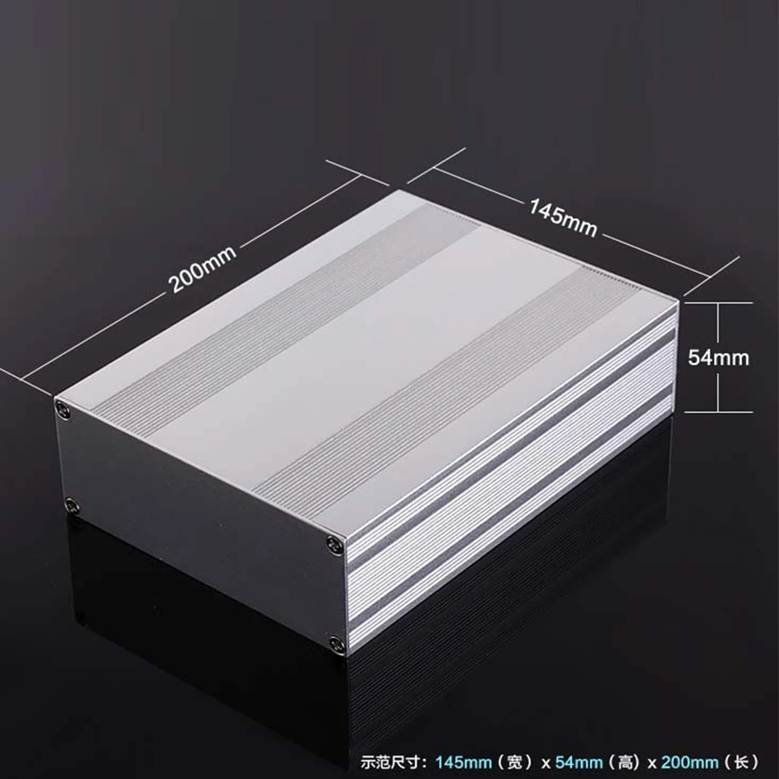 Contenitore In Alluminio Per Progetti Elettronici - 54x145x200mm Con Scanalature Per PCB