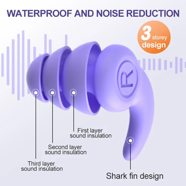 Waterproof Silicone Ear Plug for Kids with Noise Cancellation Three Layer Design Lightweight for Sports and Swimming 6
