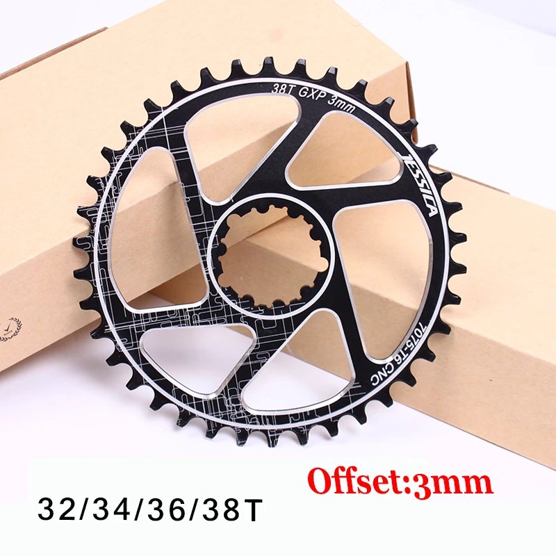 

MTB Bicycle chainring GXP Fixed Gear Offset 3mm Narrow Wide mountain Chain ring 32T 34T 36 38T Fit XX1 X9 XO X01 BB30 Bike Crank