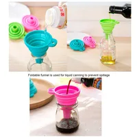 Entonnoir pliable en Silicone, outils de cuisine ménagers, Mini Pot d'huile Portable pour vin 1