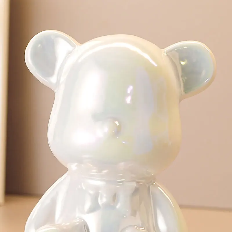 럭셔리 곰 이쑤시개 상자 사랑스러운 세라믹 이쑤시개 상자, 창의적인 면 이쑤시개 치실 상자 장식, 가정용 용품