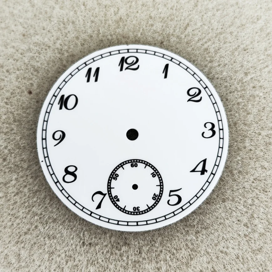 

Watch Accessories White Digital Scale Watch Dial Non-luminous Dial 37mm for ETA6497/ST3600 Movement 12 O'clock