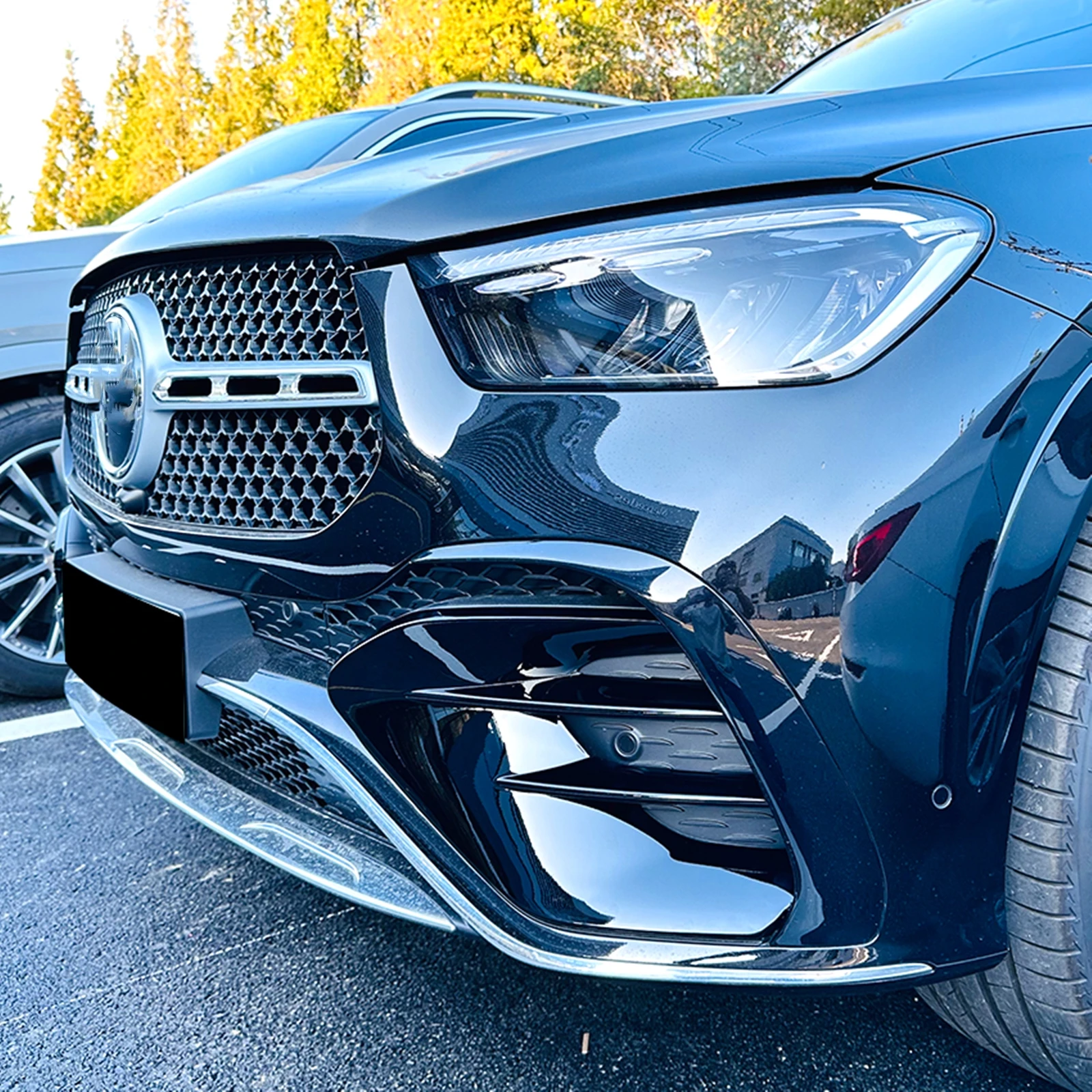메르세데스 벤츠 GLE 클래스 쿠페 W167 C167 GLE450 GLE53 AMG 2024-2025용 프론트 범퍼 사이드 에어벤트 커버 트림 인테이크 프레임 카나드