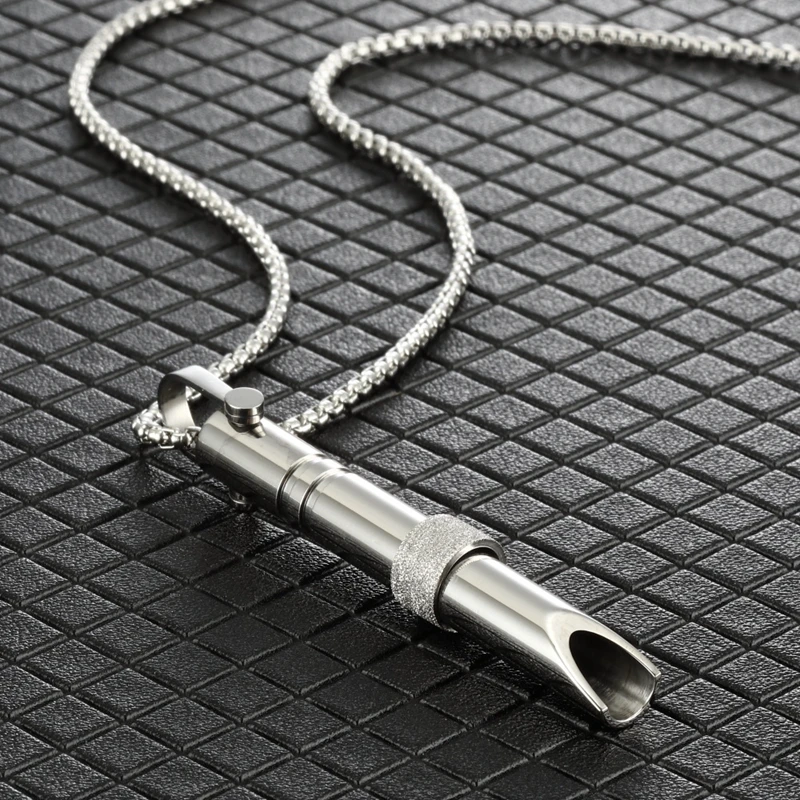 Stainless Steel Mindfulness Breathing Necklace for Anxiety and Stress Relief
