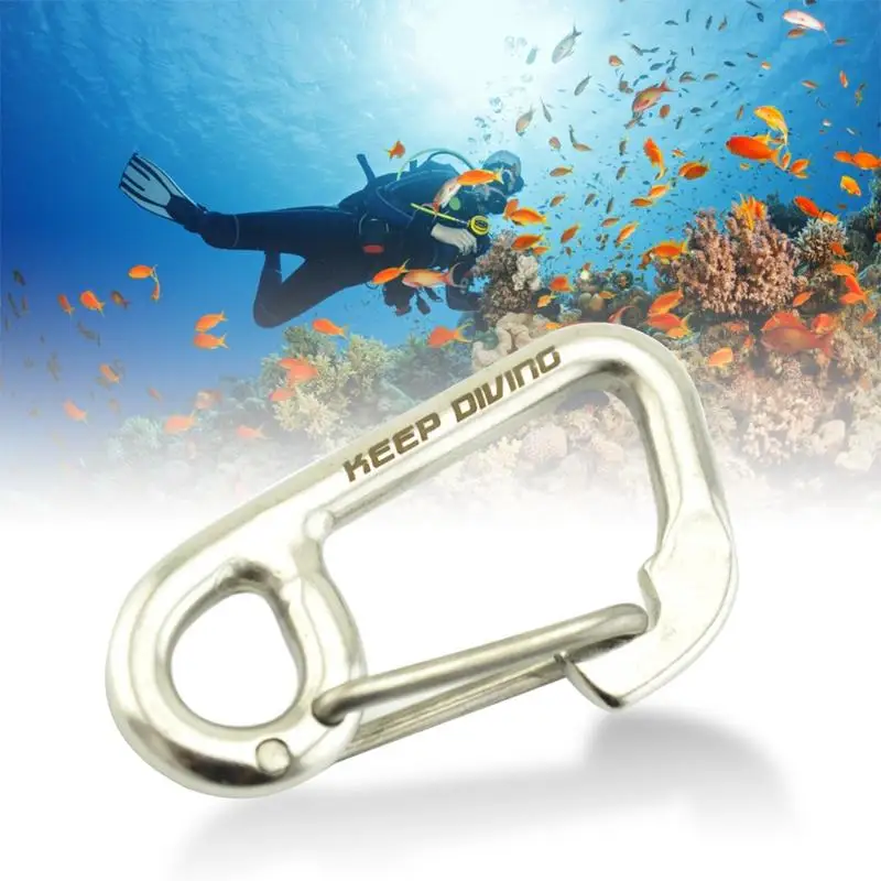 

316 Stainless Steel Simple Hook Safety Diving Buckle Clip Carabiner Hooks Camping Hanging Buckle Snap Hook Kayak Boat Accessorie