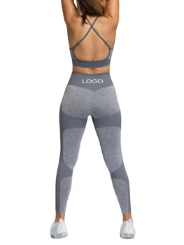 Women s Yoga Outfit Sleeveless Crop Top with High Waist Leggings 2-Piece Workout Set in Vibrant Colors for Active Wear 2