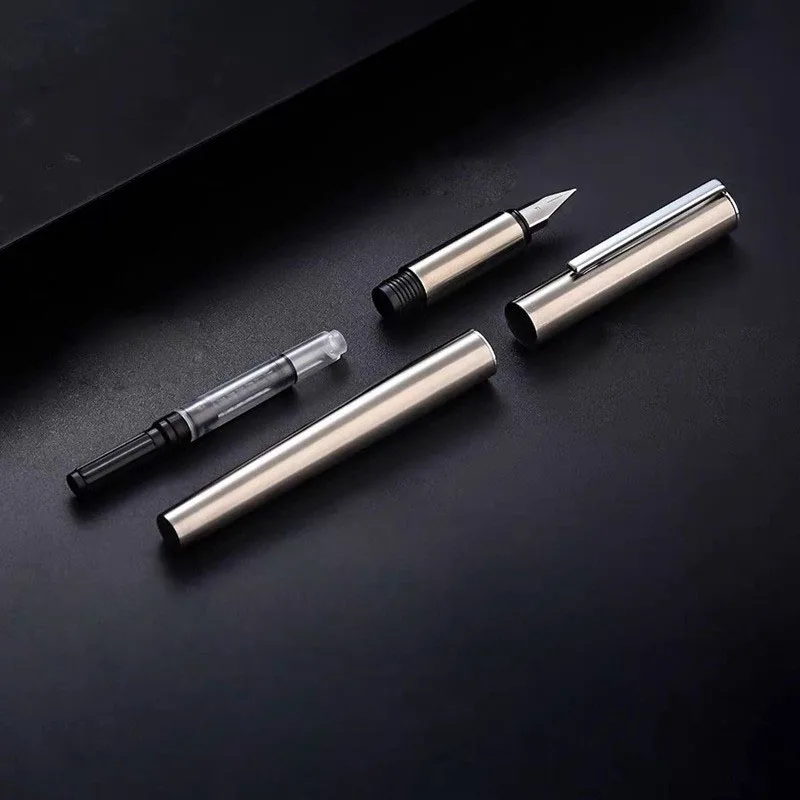 1 PCS JINHAO 35 Matte Black Iriidum Fine Nib Smooth Writing Fountain Pen with Ink Converter 6