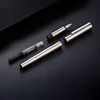1 PCS JINHAO 35 Matte Black Iriidum Fine Nib Smooth Writing Fountain Pen with Ink Converter 6