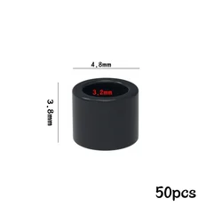 DIY Building Block Creative Cylinder Connector Toy with Stud Inverters (18654 - black - 50pcs)