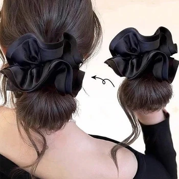 Accessori per capelli sintetici: Chignon intrecciato, Donut per capelli, Parrucche a chignon, Chignon a coda di lupo, Chignon intrecciato per acconciature a coda di lupo