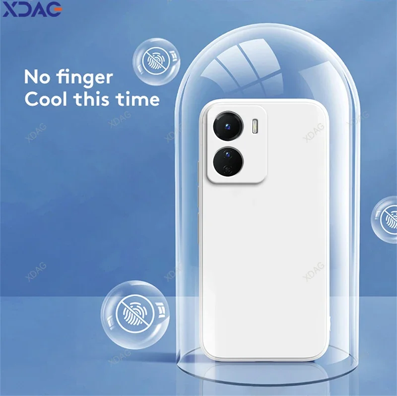 Liquid Silicone Camera Protection Phone Case - Soft Pure Color Square Design