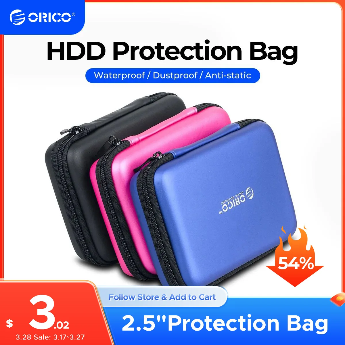 Orico-bolsa de Proteção Hdd Externo Phb25 Polegadas Polegadas Azul Preto Rosa