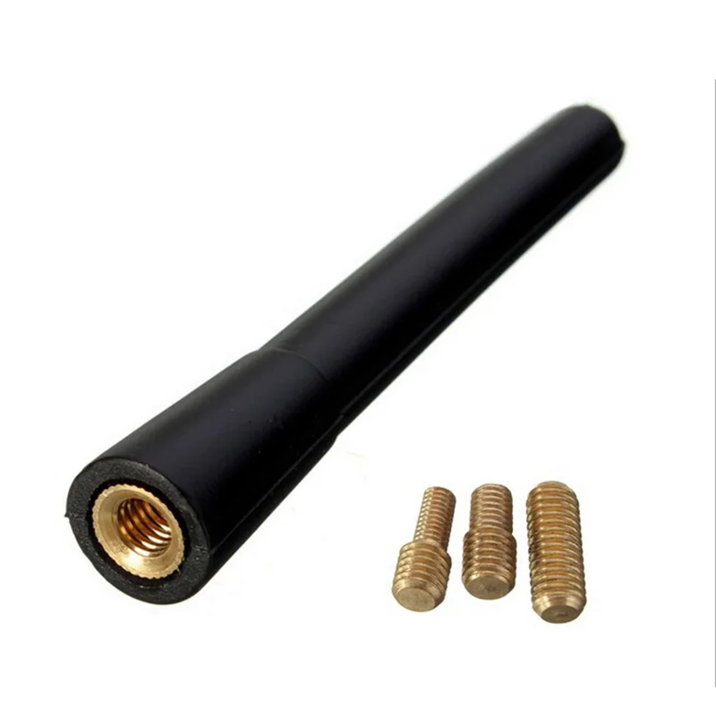 

1 Set 10CM Universal Car Radio Flexible Anti Noise Aerial Antenna Car Auto Roof Short Rod Antenna Thread Adapter M4 M5 M6 Radio