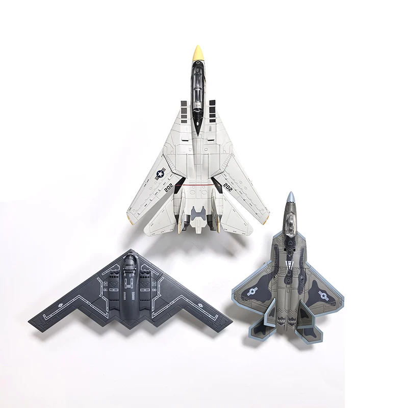 F-22 B2 F-14 Tomcat Mehrzweck-Kampfjet Raptor Baustein-Modell Kreative Militär-Serie Deko Zusammengebaute Spielzeuge für Jungen – Detail 18